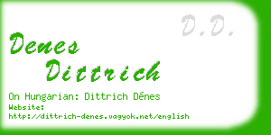 denes dittrich business card